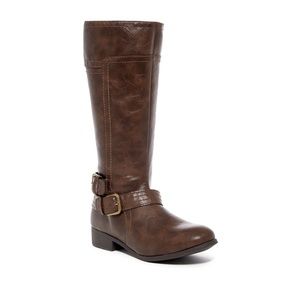 Nine West Sassy Tran Brown Riding Boots